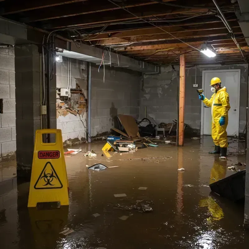 Flooded Basement Electrical Hazard in Yell County, AR Property